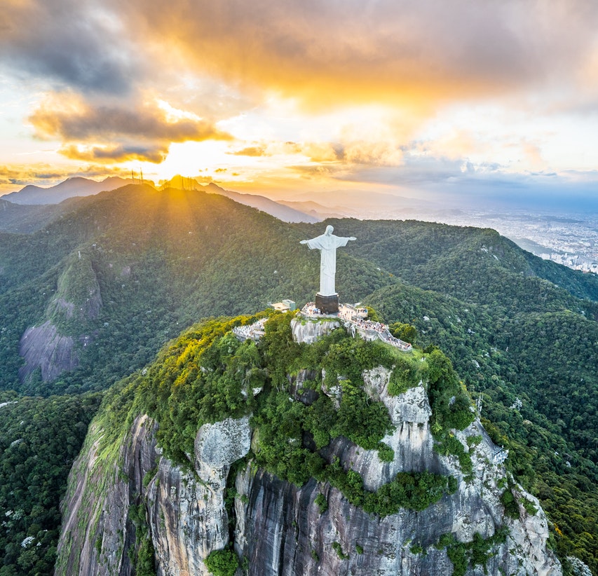 Christ The Redeemer Statue From The Air