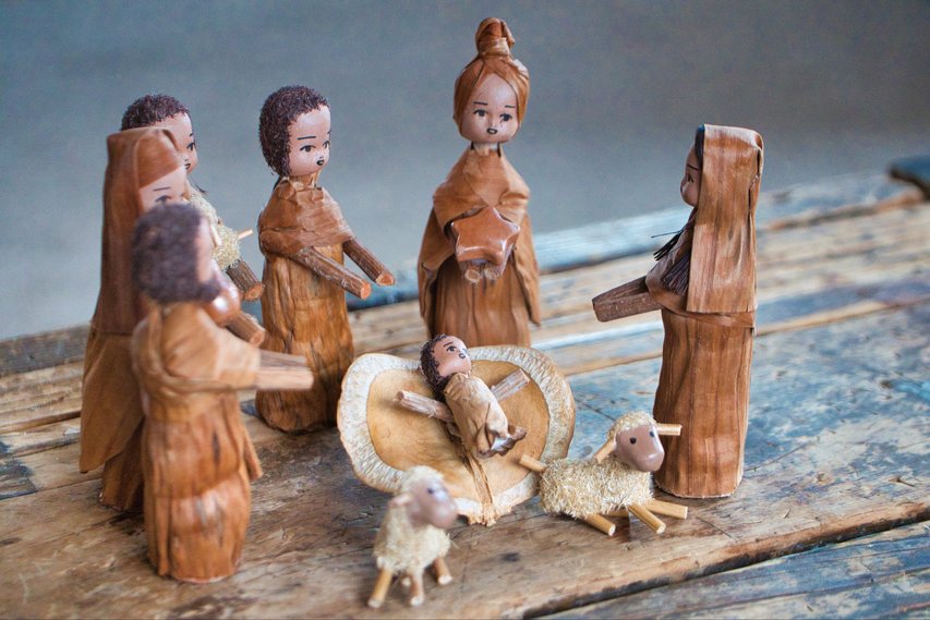 Wooden Sculptures Depicting The Nativity Scene