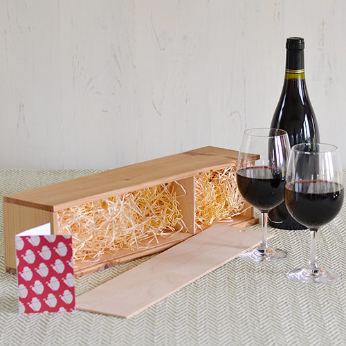 Wine Box with Gift Compartment
